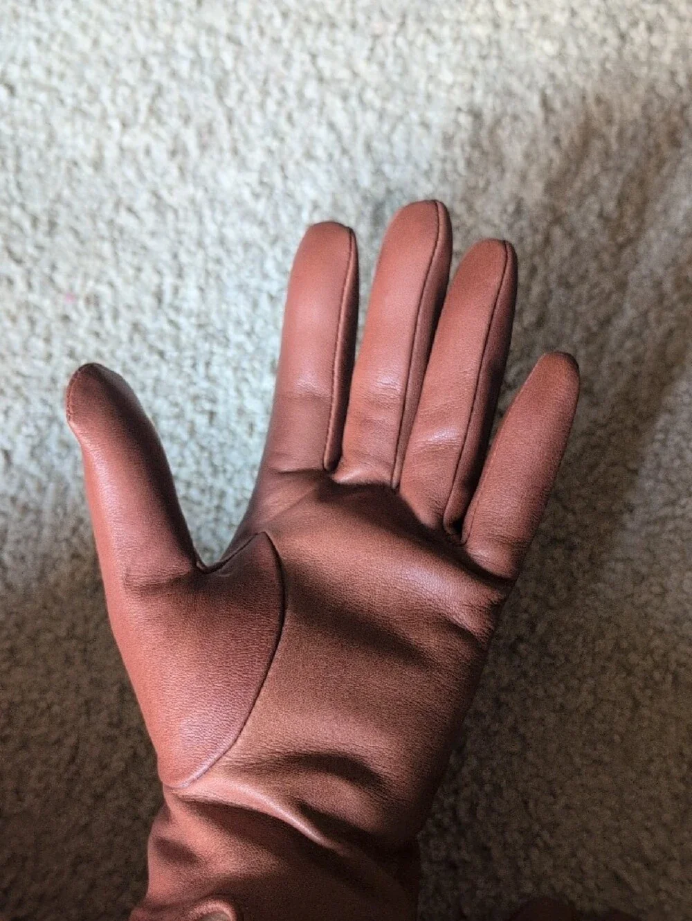 Bruno Magli Women's Leather Gloves in Cognac